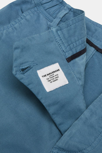 Mavericks * The Originals blue stretch cotton men's shorts with a zip pocket | MR MARVIS