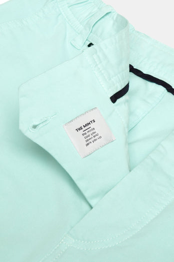 Mints * The Originals mint green stretch cotton men's shorts with a zip pocket | MR MARVIS