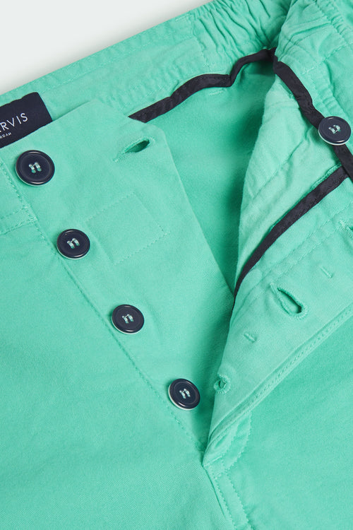 bright green stretch cotton men's shorts with a zip pocket | MR MARVIS