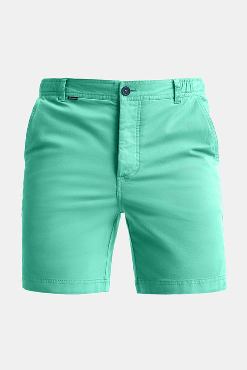 bright green stretch cotton men's shorts with a zip pocket | MR MARVIS
