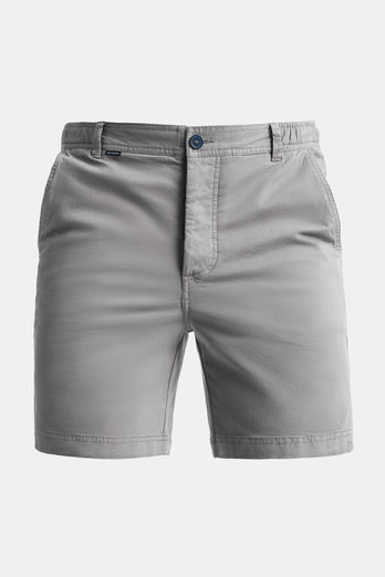 Newmans * The Originals mid grey stretch cotton men's shorts with a zip pocket | MR MARVIS