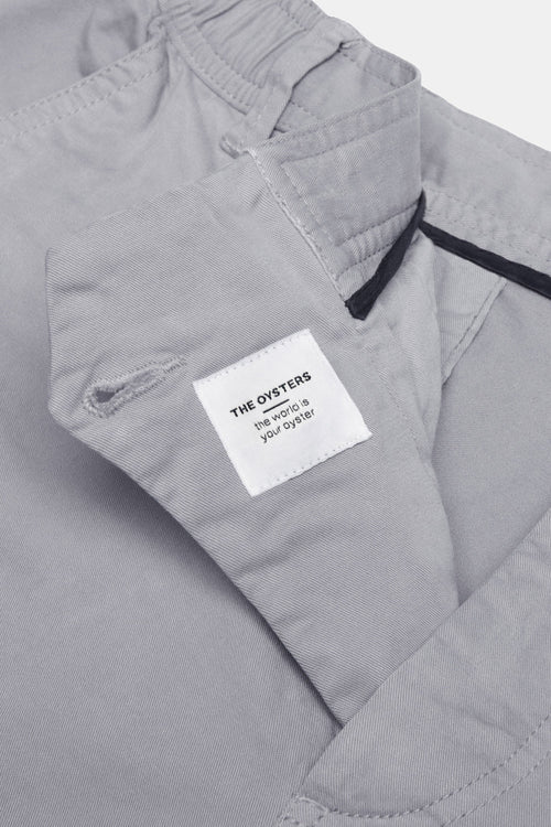 grey stretch cotton men's shorts with a zip pocket | MR MARVIS