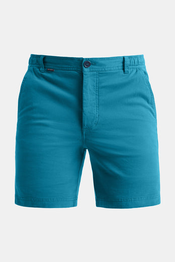 Petrols * The Originals petrol blue stretch cotton men's shorts with a zip pocket | MR MARVIS
