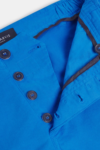 Poolsiders * The Originals royal blue stretch cotton men's shorts with a zip pocket | MR MARVIS