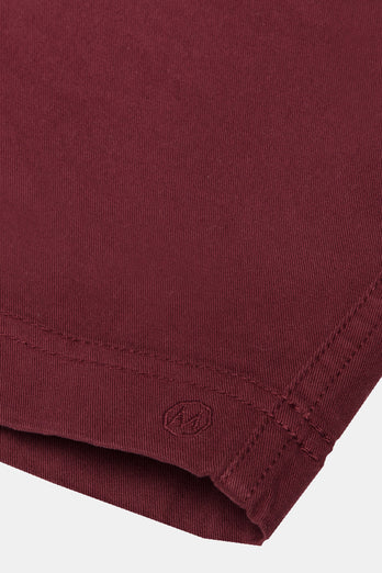 Rileys * The Originals burgundy stretch cotton men's shorts with a zip pocket | MR MARVIS