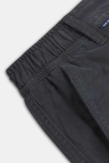 Storms * The Originals dark grey stretch cotton men's shorts with a zip pocket | MR MARVIS