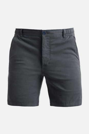 Storms * The Originals dark grey stretch cotton men's shorts with a zip pocket | MR MARVIS
