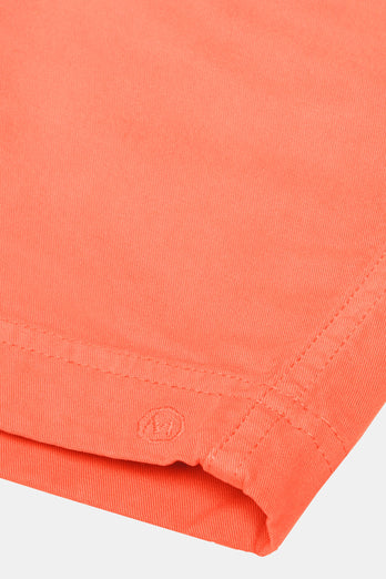 Sunsets * The Originals bright coral stretch cotton men's shorts with a zip pocket | MR MARVIS