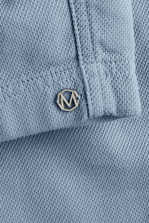 grey blue organic cotton men's shorts with a zip pocket | MR MARVIS