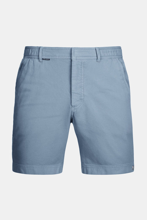 grey blue organic cotton men's shorts with a zip pocket | MR MARVIS