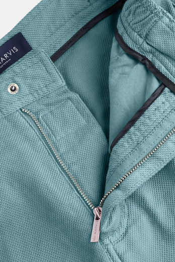 Astons * The Piqués blue green organic cotton men's shorts with a zip pocket | MR MARVIS