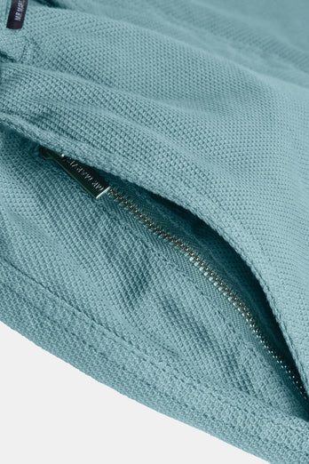 Astons * The Piqués blue green organic cotton men's shorts with a zip pocket | MR MARVIS