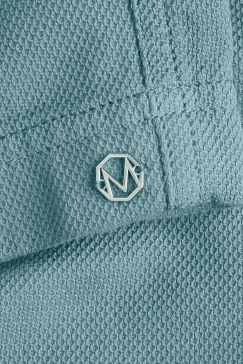 Astons * The Piqués blue green organic cotton men's shorts with a zip pocket | MR MARVIS