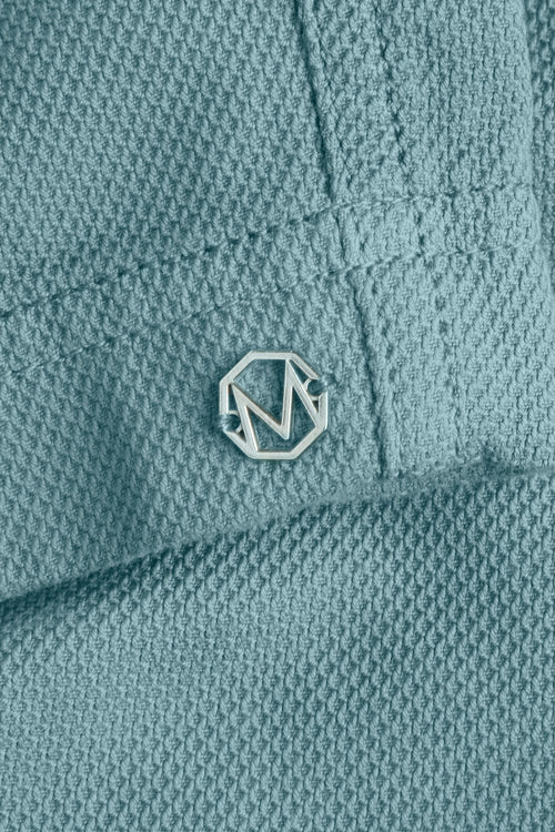 blue green organic cotton men's shorts with a zip pocket | MR MARVIS