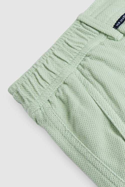 light green organic cotton men's shorts with a zip pocket | MR MARVIS