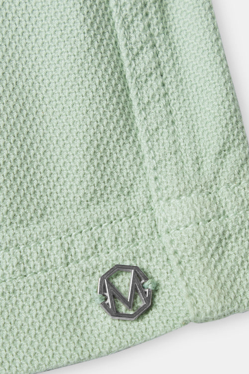 light green organic cotton men's shorts with a zip pocket | MR MARVIS