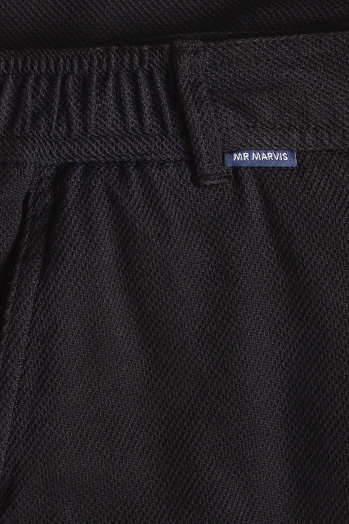 black organic cotton men's shorts with a zip pocket | MR MARVIS