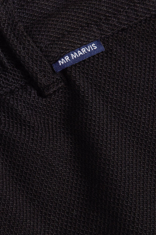 black organic cotton men's shorts with a zip pocket | MR MARVIS