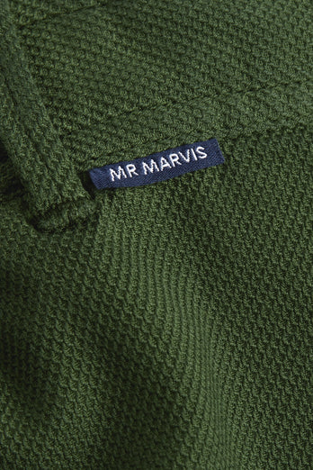 Estates * The Piqués dark green organic cotton men's shorts with a zip pocket | MR MARVIS