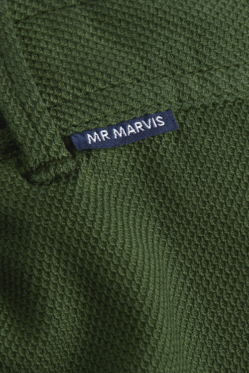 dark green organic cotton men's shorts with a zip pocket | MR MARVIS