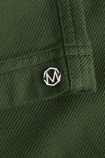 Estates * The Piqués dark green organic cotton men's shorts with a zip pocket | MR MARVIS