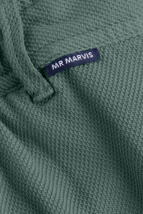 mid green organic cotton men's shorts with a zip pocket | MR MARVIS