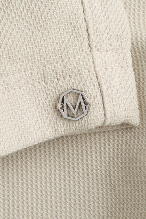 beige organic cotton men's shorts with a zip pocket | MR MARVIS
