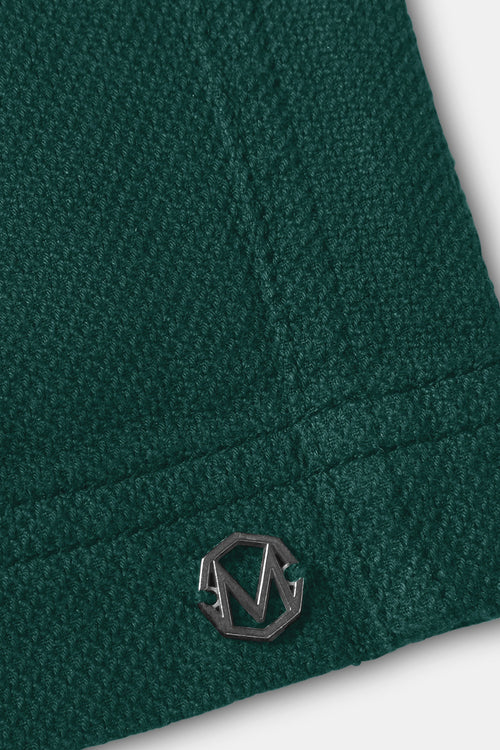 classic green organic cotton men's shorts with a zip pocket | MR MARVIS