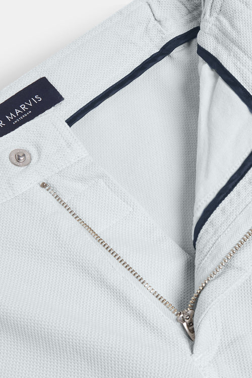 light grey organic cotton men's shorts with a zip pocket | MR MARVIS