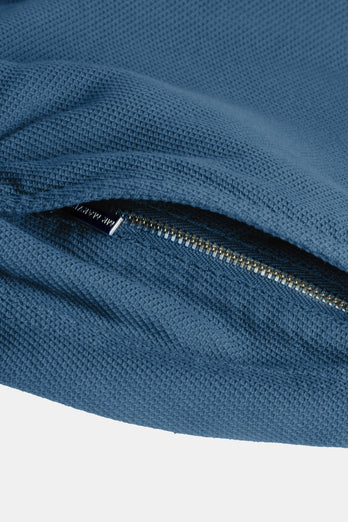 Mavericks * The Piqués blue organic cotton men's shorts with a zip pocket | MR MARVIS