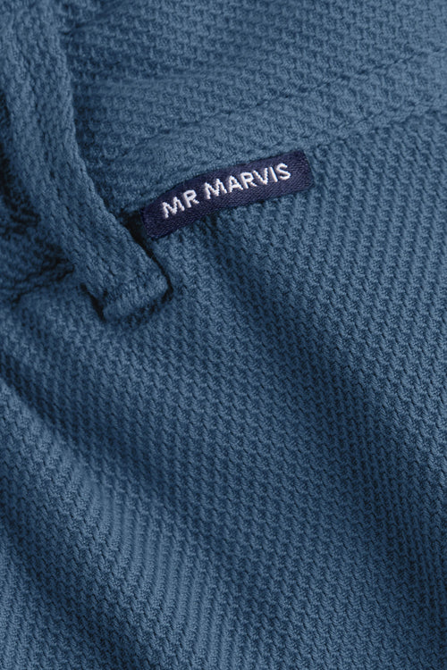 blue organic cotton men's shorts with a zip pocket | MR MARVIS