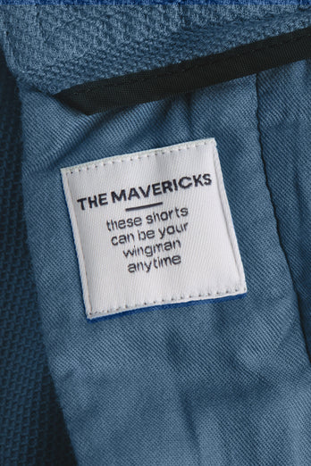 Mavericks * The Piqués blue organic cotton men's shorts with a zip pocket | MR MARVIS