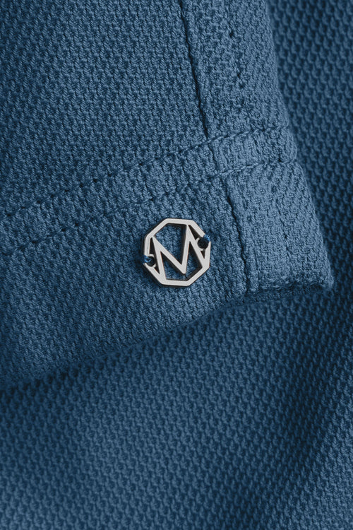 blue organic cotton men's shorts with a zip pocket | MR MARVIS