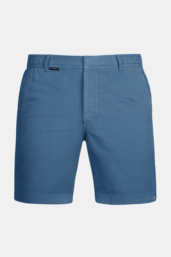 Mavericks * The Piqués blue organic cotton men's shorts with a zip pocket | MR MARVIS