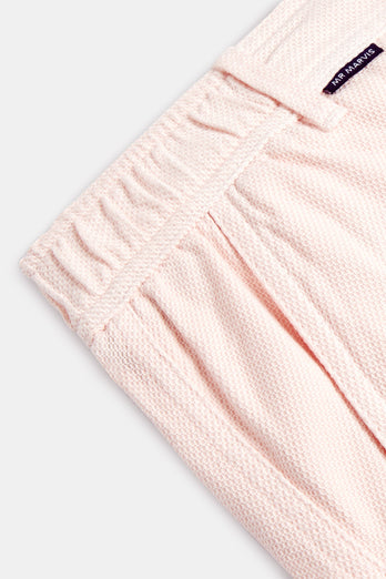 Milkshakes * The Piqués light pink organic cotton men's shorts with a zip pocket | MR MARVIS