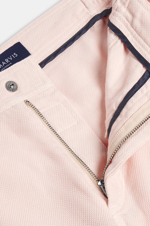 light pink organic cotton men's shorts with a zip pocket | MR MARVIS