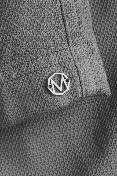 mid grey organic cotton men's shorts with a zip pocket | MR MARVIS