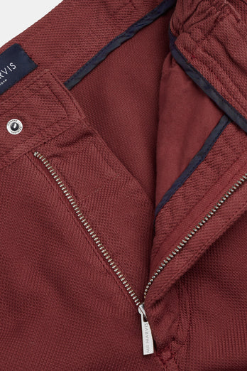 Rileys * The Piqués burgundy organic cotton men's shorts with a zip pocket | MR MARVIS
