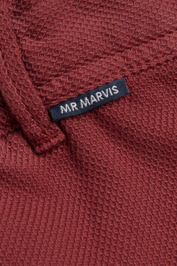 Rileys * The Piqués burgundy organic cotton men's shorts with a zip pocket | MR MARVIS