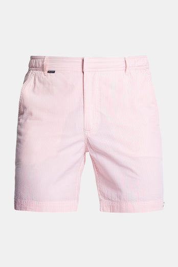 Dinghies * The Short Seersuckers light pink and white striped lightweight men's shorts | MR MARVIS
