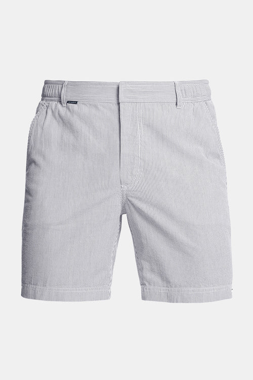 dark grey and white striped lightweight men's shorts | MR MARVIS