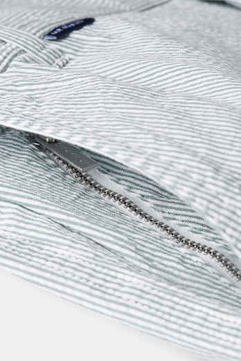 Trawlers * The Short Seersuckers green and white striped lightweight men's shorts | MR MARVIS