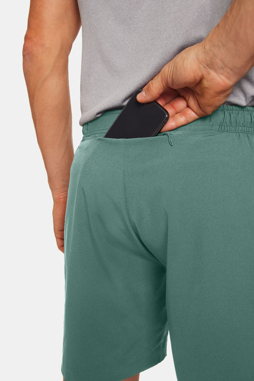mid green men's sports shorts | MR MARVIS