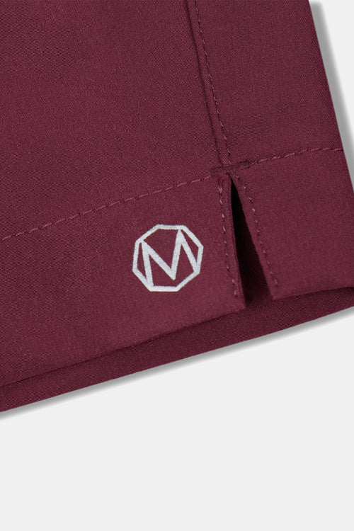burgundy men's sports shorts | MR MARVIS