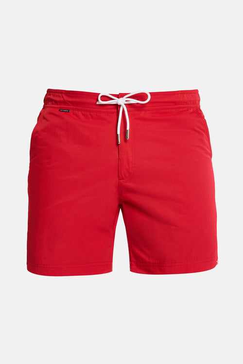 red men's swim shorts | MR MARVIS