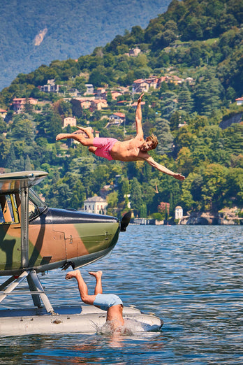 Candy Canes * The Swims bright pink men's swim shorts | MR MARVIS