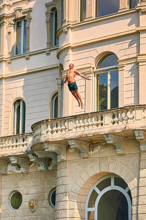 classic green men's swim shorts | MR MARVIS