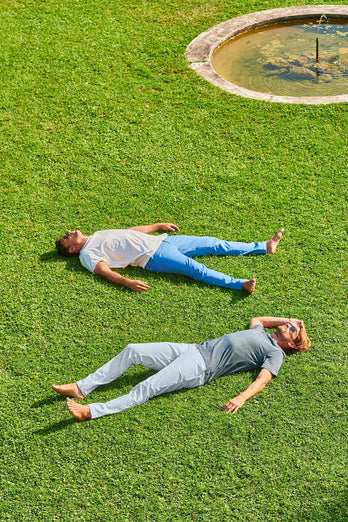 Gullwings * The Easies light grey stretch knitted men's trousers | MR MARVIS