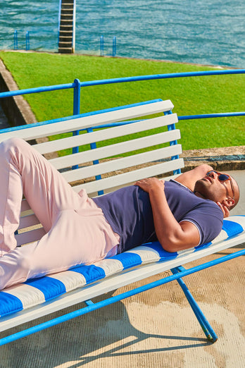 Milkshakes * The Easies light pink stretch knitted men's trousers | MR MARVIS