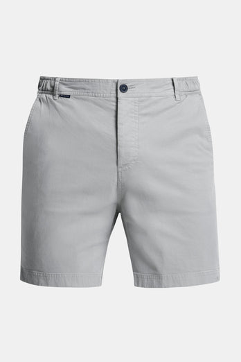 grey stretch cotton men's shorts with a zip pocket | MR MARVIS